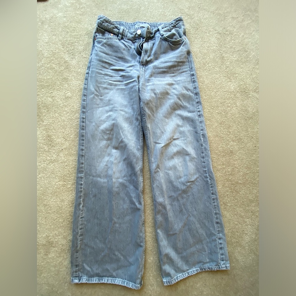 ZARA WIDE-LEG HIGH-WAIST LONG LENGTH JEANS